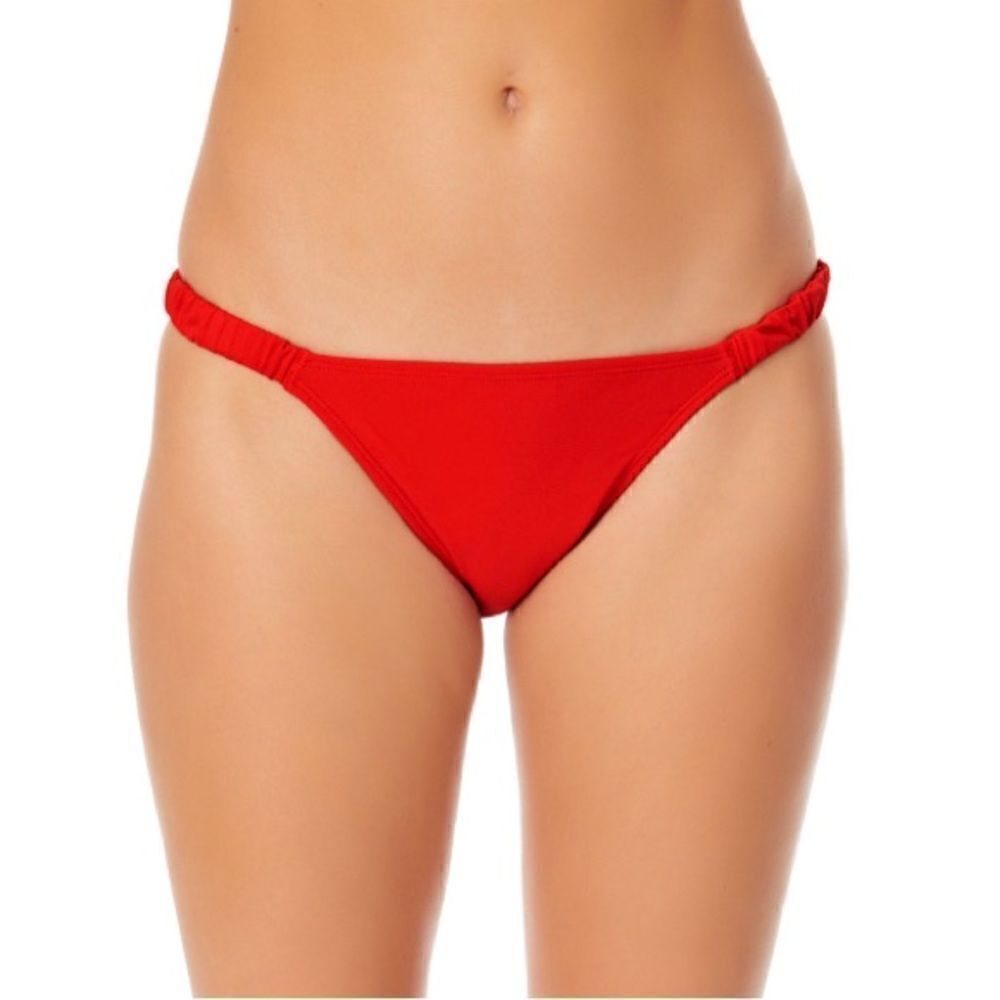 WOMENS SOLID Scrunched Strap Bikini Bottom Swimsuit Bathing Suit XL
